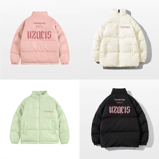 エコダウン ジャケット レディース 韓国 アウター バックロゴ オーバーサイズ ダウン カラフル おしゃれ