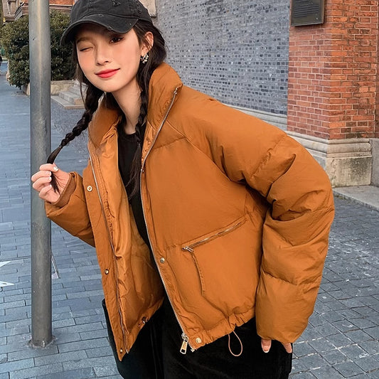 エコダウン ジャケット レディース 韓国 ファッション ショート 中綿 パデッドジャケット