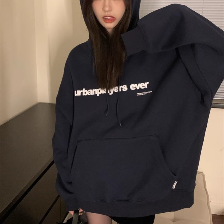 ロゴ パーカー レディース 韓国 ファッション 裏起毛 オーバーサイズ プルオーバー フーディー