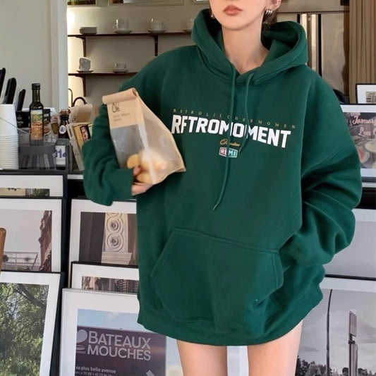 ロゴ パーカー レディース 韓国 ファッション ビッグシルエット バックロゴ オーバーサイズ プルオーバー スウェット パーカー