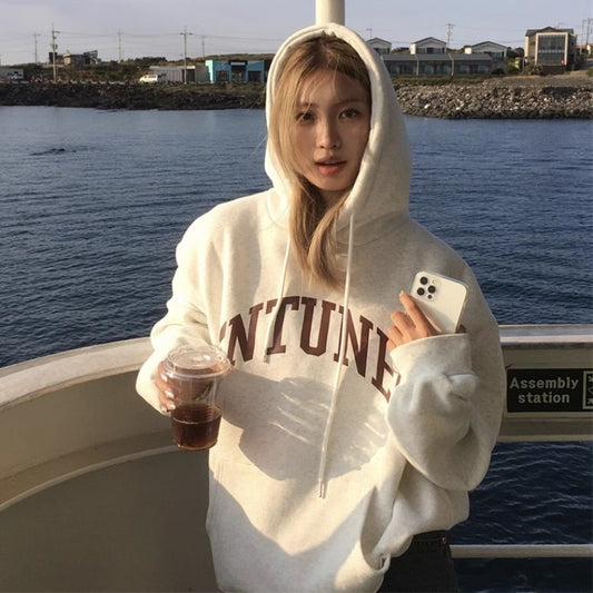 ロゴ パーカー レディース 韓国 ファッション プルオーバー スウェット かわいい 秋冬 裏起毛 メンズライク ロゴパーカー 長袖