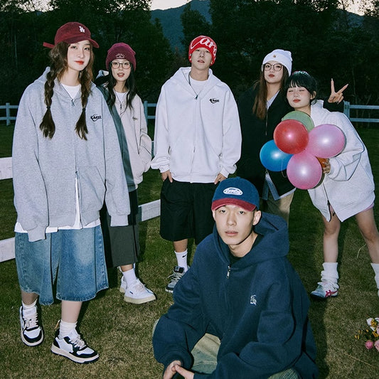 ヘビーウェイト スウェット パーカー レディース 韓国 ファッション ワンポイント ロゴ サイズ豊富 ジップアップ パーカー