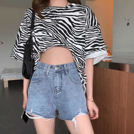 デニムショートパンツ レディース 韓国 ファッション クラッシュ加工 裾フレア アッシュカラー ダメージ加工