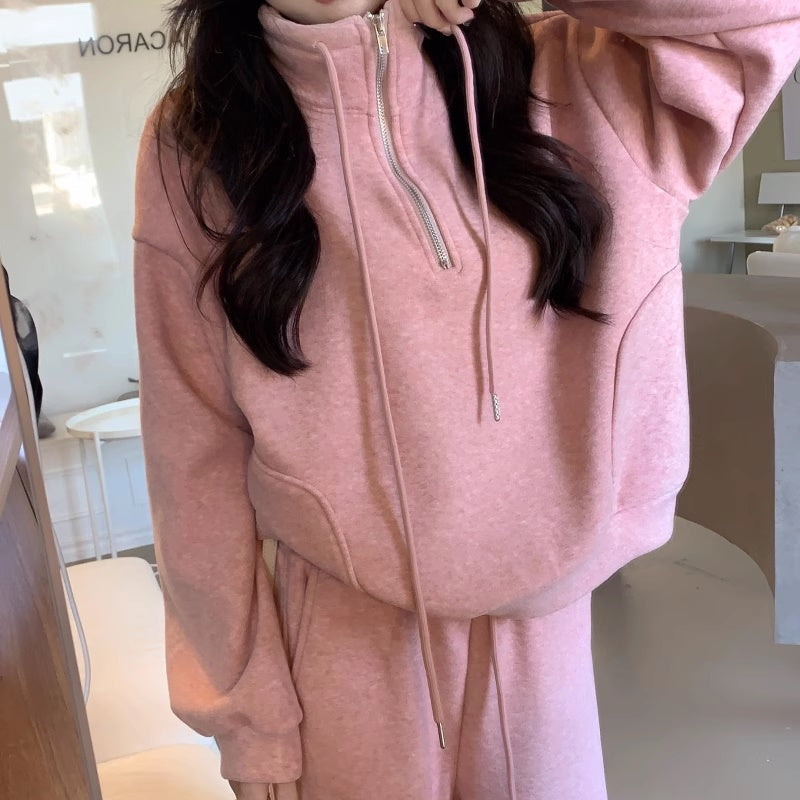 スウェット セットアップ レディース 韓国 ファッション オーバーサイズ トレーナー スウェットパンツ 上下セット