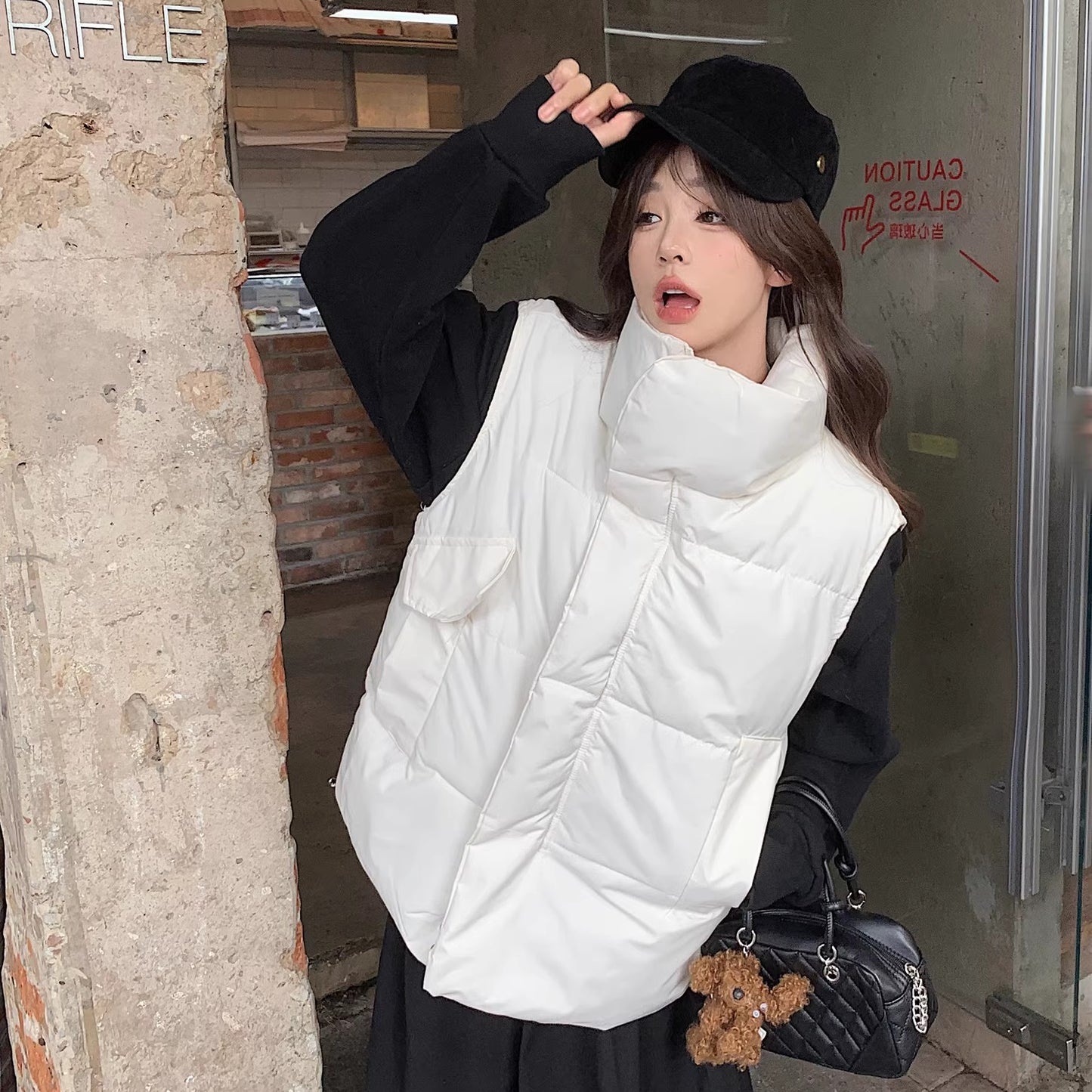 エコダウン ベスト レディース 韓国 ファッション オーバーサイズ アウター