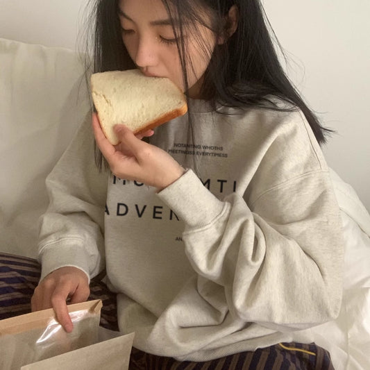 ロゴ トレーナー レディース 韓国 ファッション トップス 秋冬トップス オーバーサイズ