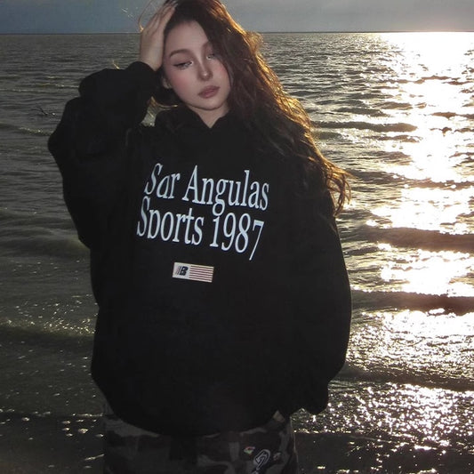 ロゴ ビッグ パーカー レディース 韓国 裏起毛 プルオーバー 黒 グレー オーバーサイズ スウェット パーカー