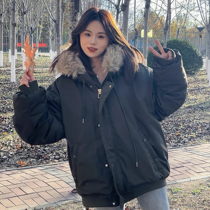 N-3B ファーフード ミリタリー ジャケット レディース 韓国 ファッション 中綿 防寒 冬コート