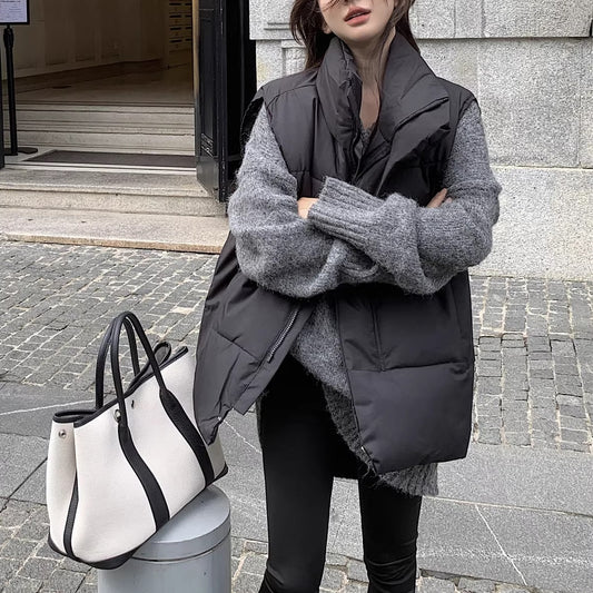 エコダウン ベスト レディース 韓国 ファッション オーバーサイズ アウター