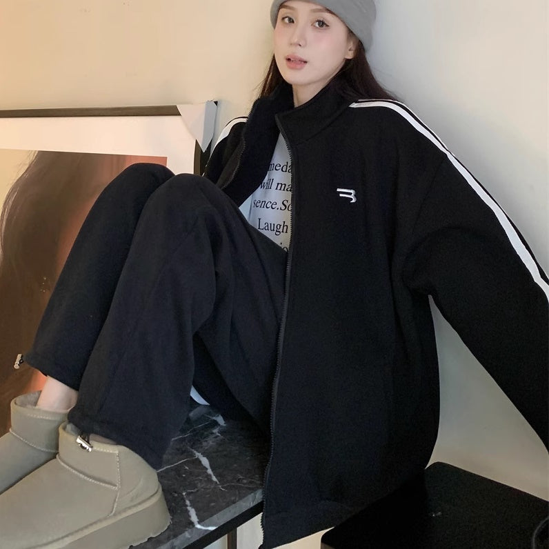 ライン ジャージ セットアップ レディース 韓国 ファッション スウェット 上下セット