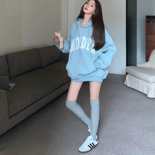 ロゴ パーカー レディース 韓国 ファッション プルオーバー スウェット フーディー 秋冬 トップス オーバーサイズ シルエット