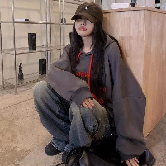 ロゴ パーカー レディース オーバーサイズ プルオーバー フーディー 韓国 ファッション バイカラー