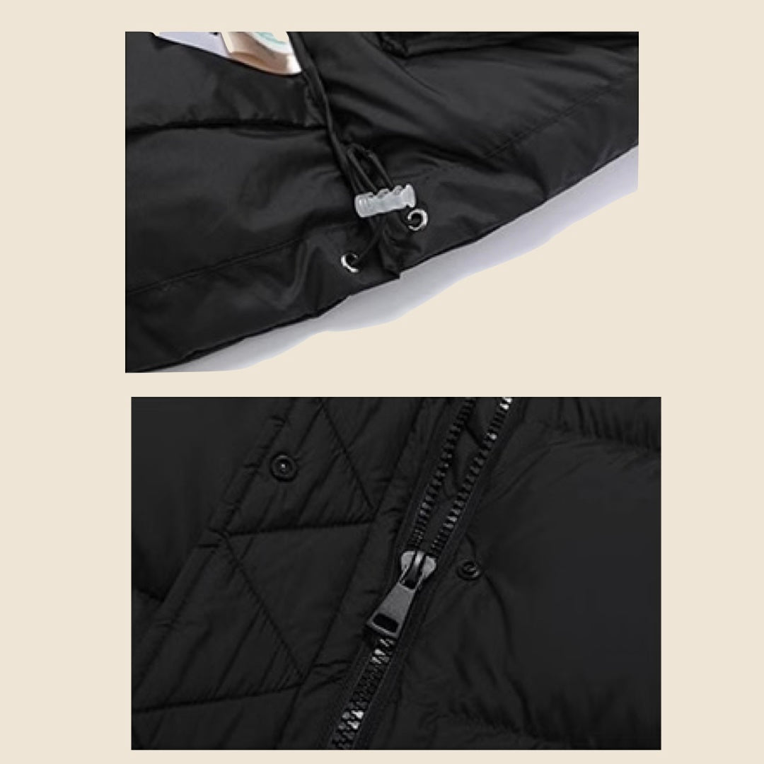 クロップド フード パテッドジャケット レディース 韓国 ファッション アウター ボリューム 防寒 ショート丈 エコダウン フーディー