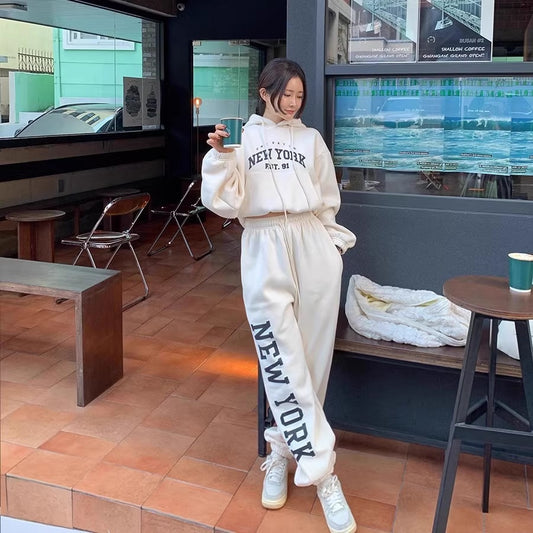スウェット セットアップ レディース 韓国 ファッション ロゴ プリント スウェット ジャージ 上下セット