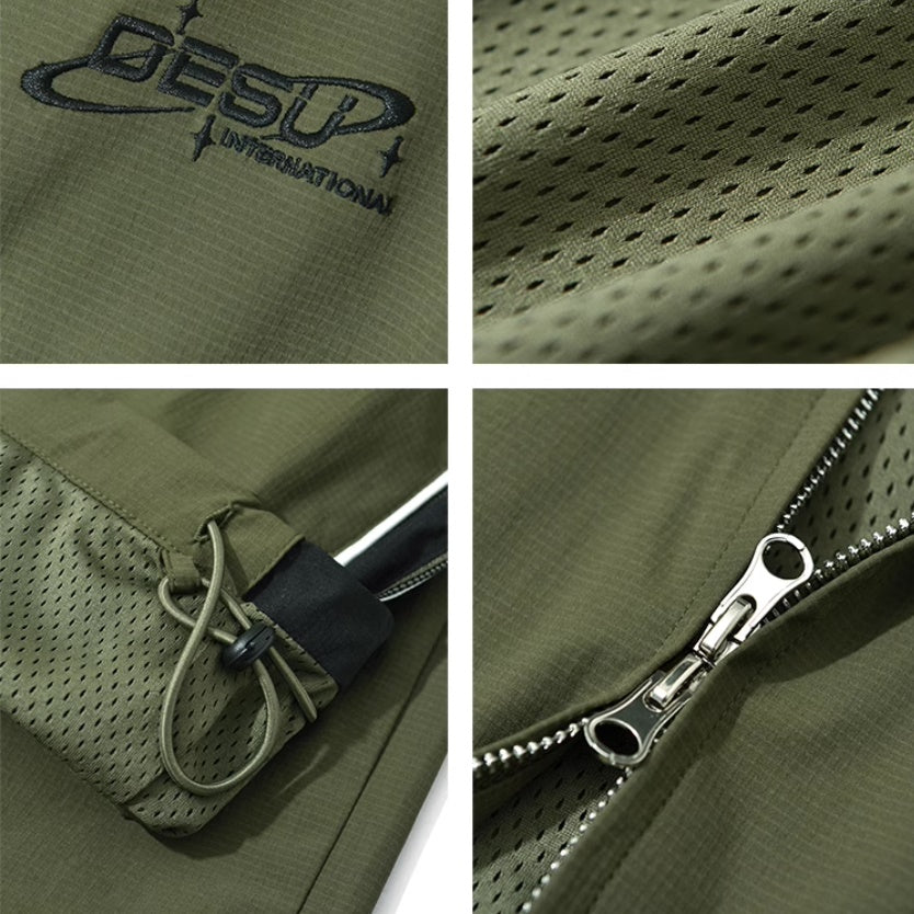 ナイロン ジャージ セットアップ レディース 上下セット 韓国 ファッション メッシュ ウィンドブレーカー セットアップ ワイドパンツ 裾ジッパー