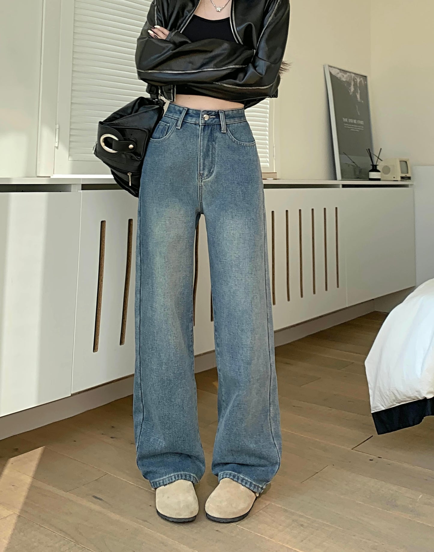 あったか 裏起毛 デニムパンツ レディース 韓国 ファッション 冬デニム カジュアル パンツ 防寒 厚手 ダメージ加工 おしゃれ かわいい シンプル