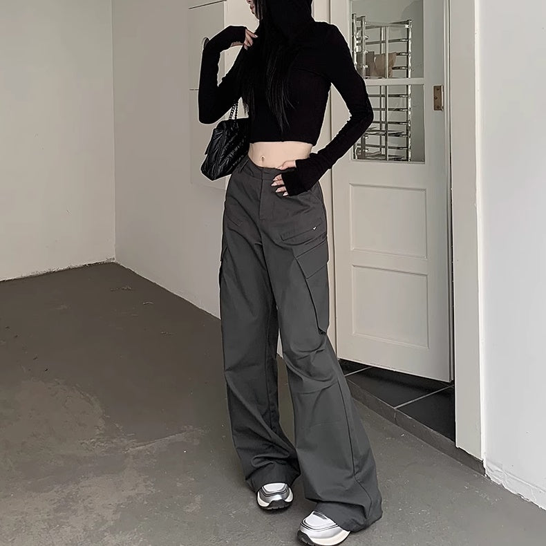 カーゴパンツ レディース 韓国 ファッション ポケット ワークパンツ