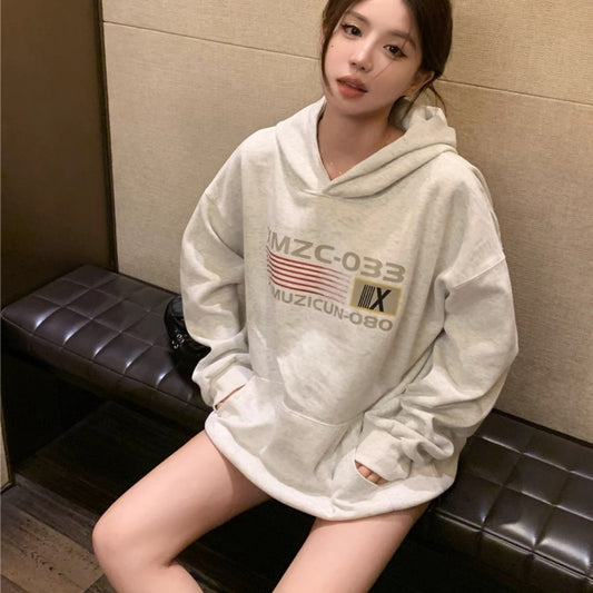 ロゴ グラフィック パーカー レディース 韓国 ストリート ファッション プルオーバー スウェット パーカー 裏起毛
