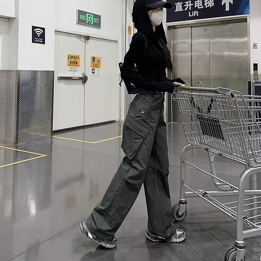 カーゴパンツ レディース 韓国 ファッション ポケット ワークパンツ