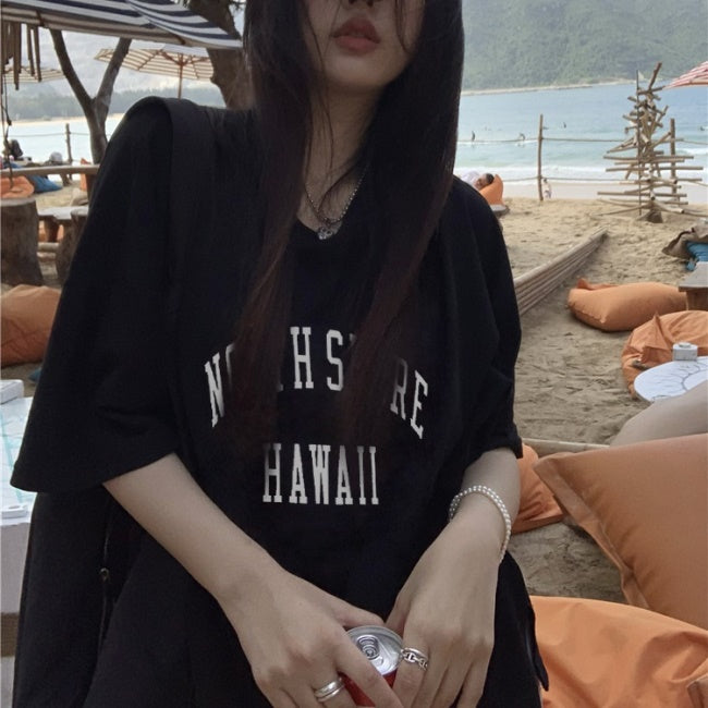 Tシャツ レディース 韓国 ファッション ビッグシルエット メンズライク ロゴ プリント ビッグT