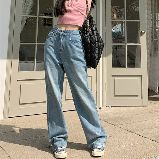 デニムパンツ レディース ワイドパンツ レディース 韓国 ファッション 夏 ユーズド加工 デニムワイドパンツ