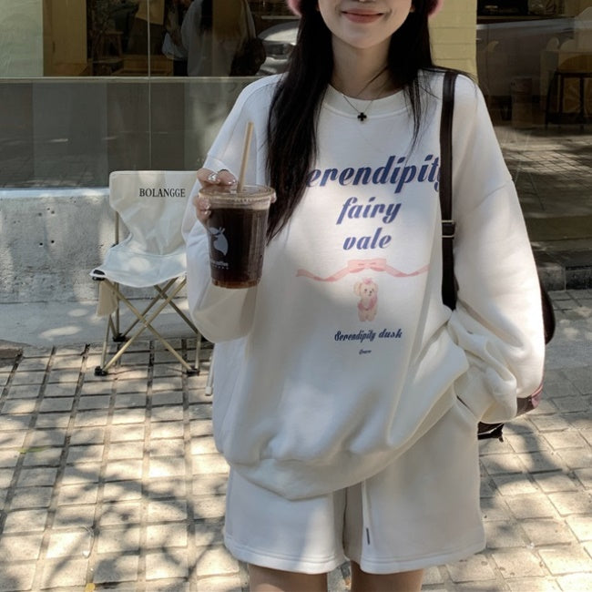 スウェット セットアップ レディース トレーナー ショートパンツ 上下セット 韓国 ファッション 上下セット ワントーンコーデ