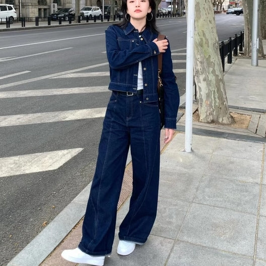 デニム セットアップ レディース 韓国 ファッション デニムジャケット