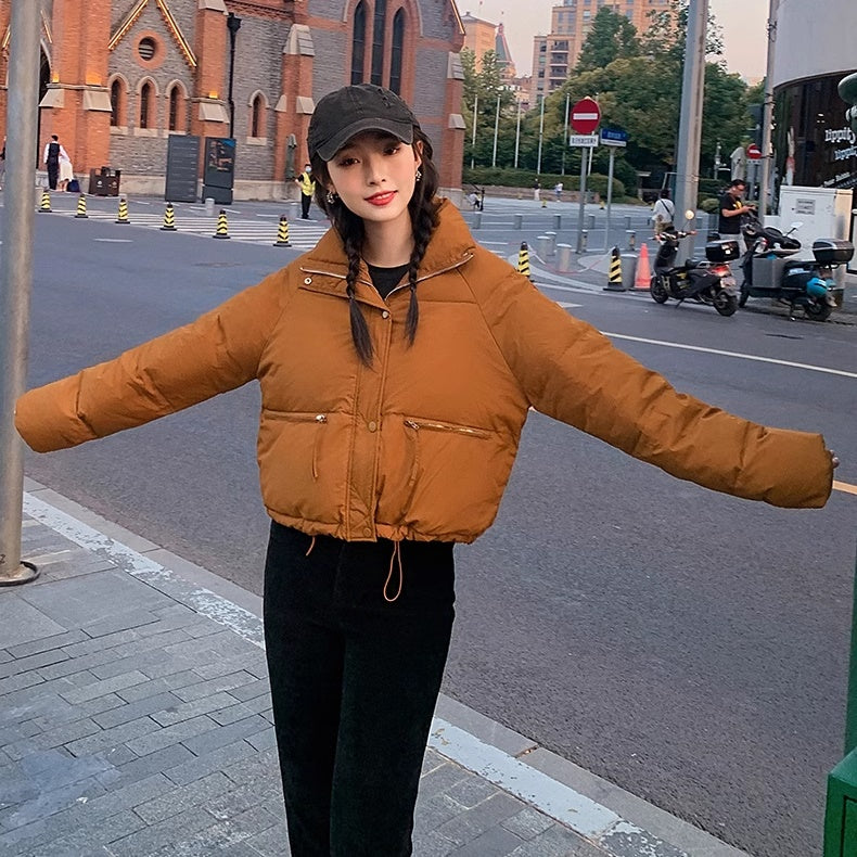 エコダウン ジャケット レディース 韓国 ファッション ショート 中綿 パデッドジャケット