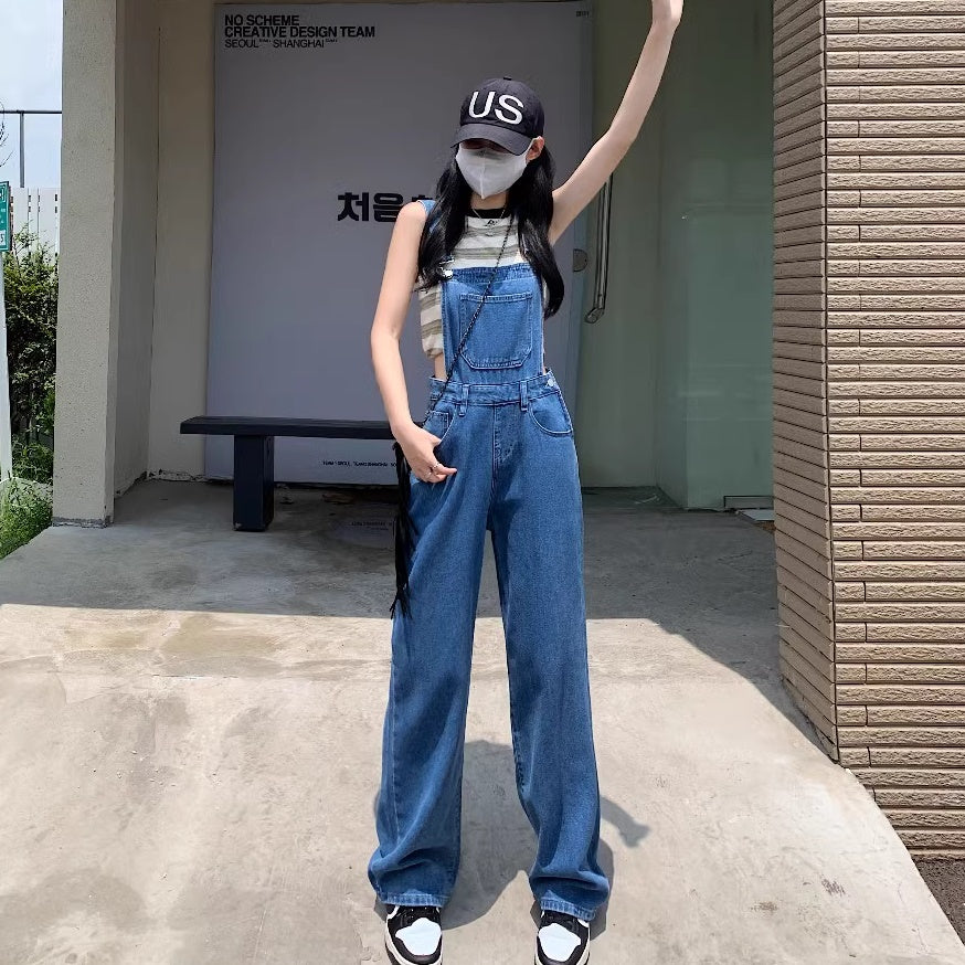 デニム オーバーオール レディース 韓国 ファッション ジーンズ サロペットパンツ