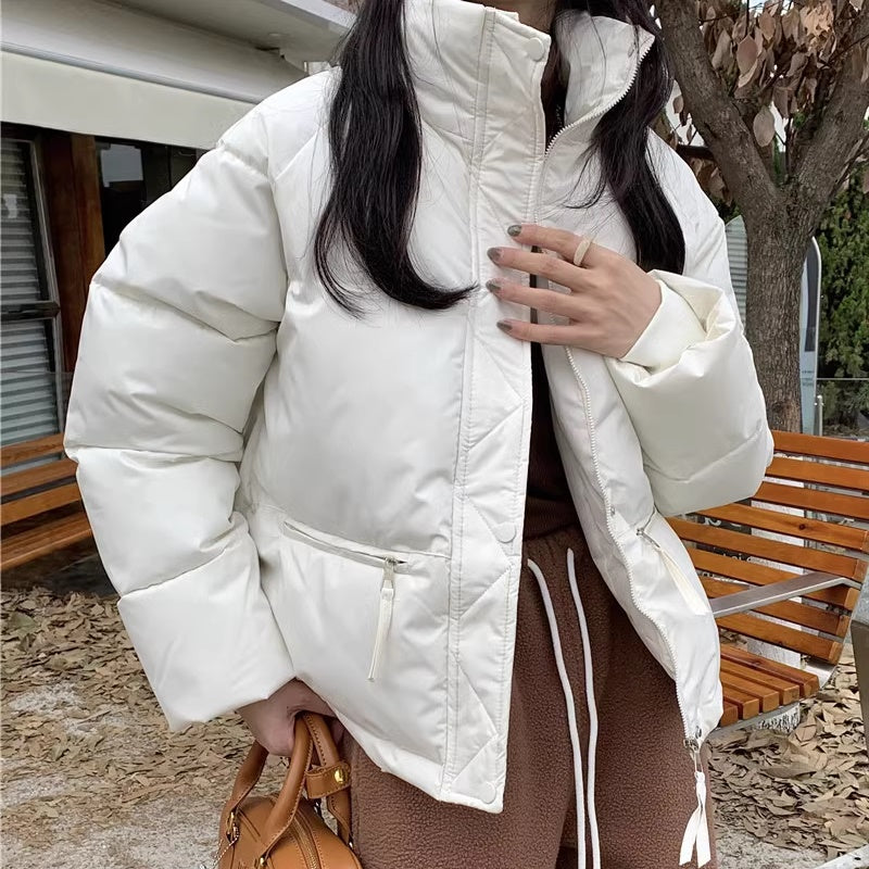 中綿 エコダウン ジャケット レディース 韓国 ファッション オーバーサイズ 冬 アウター