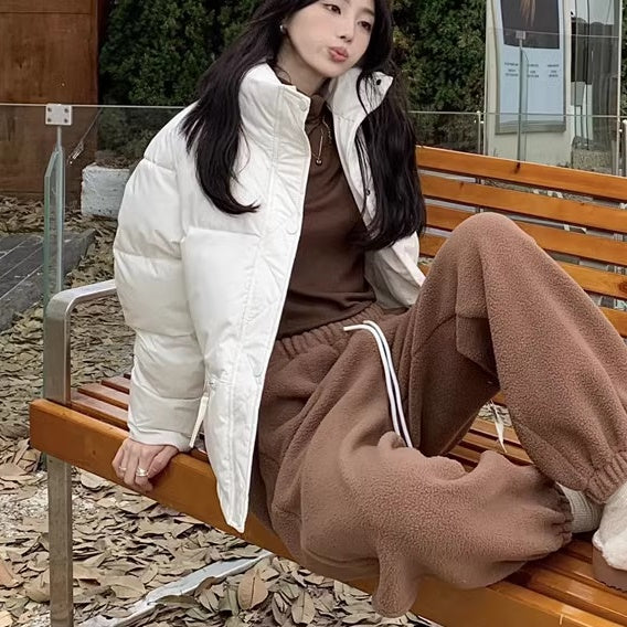 中綿 エコダウン ジャケット レディース 韓国 ファッション オーバーサイズ 冬 アウター