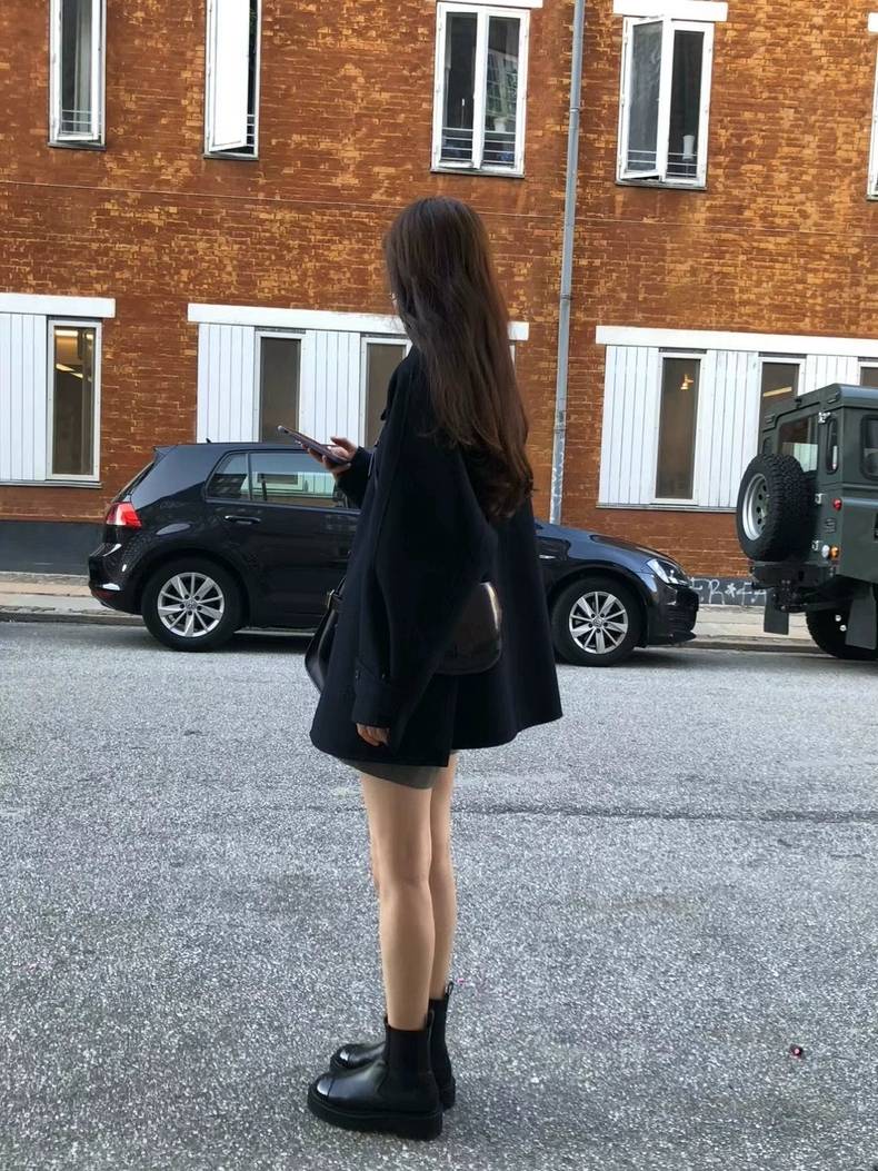 フレンチ カラーコート レディース 韓国 ファッション ミドルコート