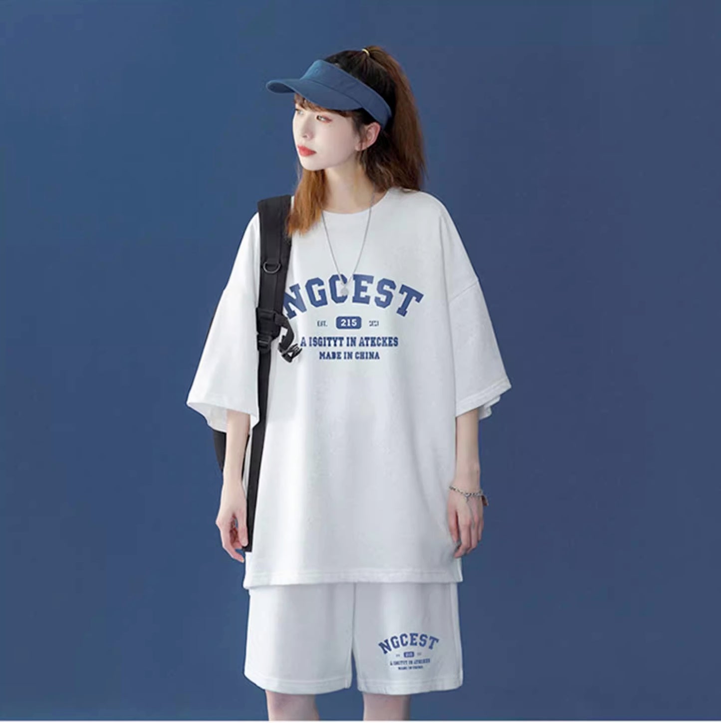 セットアップ レディース Tシャツ ハーフパンツ 上下セット スポーツウェア 韓国 ファッション ビッグシルエット ジャージセット