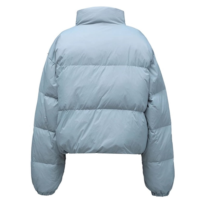 エコダウン ジャケット レディース 韓国 ファッション ニュアンスカラー 中綿 パデット ジャケット 冬 アウター