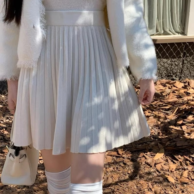 プリーツ ミニスカート レディース 韓国 ファッション mini スカート Aライン ガーリー ショート フレアスカート