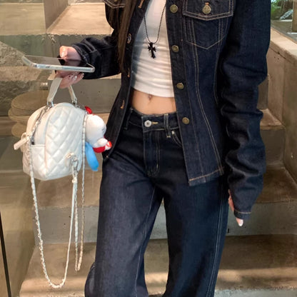 デニム セットアップ レディース インディゴデニム 韓国 ファッション タイト Gジャン フレア デニムパンツ セット