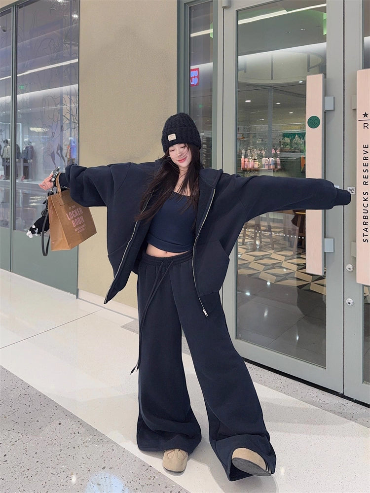 スウェット セットアップ パーカー レディース 韓国 ファッション オーバーサイズ 上下セット