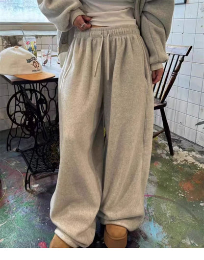 フリース パーカー セットアップ レディース 韓国 ファッション 2025年冬 あったか 上下 ２点 セット スタンドカラー ショート丈 ジップパーカー ドロスト ワイドパンツ