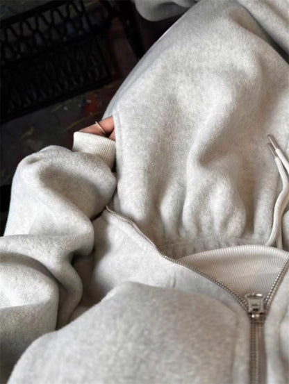 フリース パーカー セットアップ レディース 韓国 ファッション 2025年冬 あったか 上下 ２点 セット スタンドカラー ショート丈 ジップパーカー ドロスト ワイドパンツ