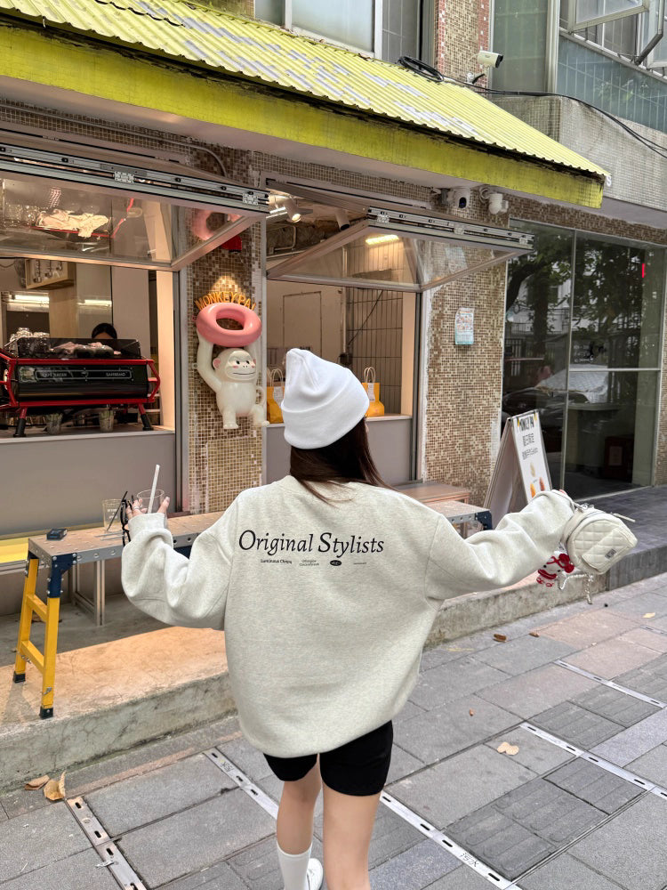 ロゴ スウェット レディース 韓国 ファッション アメカジ トレーナー オーバーサイズ シルエット