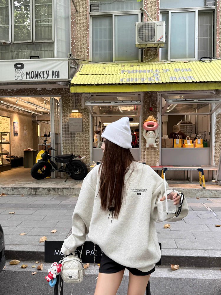 ロゴ スウェット レディース 韓国 ファッション アメカジ トレーナー オーバーサイズ シルエット