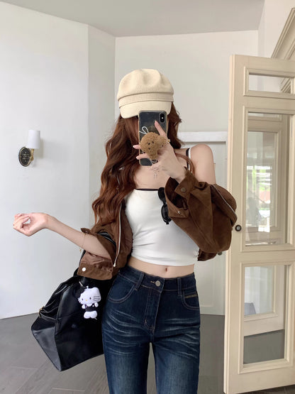 フレア デニムパンツ レディース 韓国 ヴィンテージ ウォッシュ タイトジーンズ