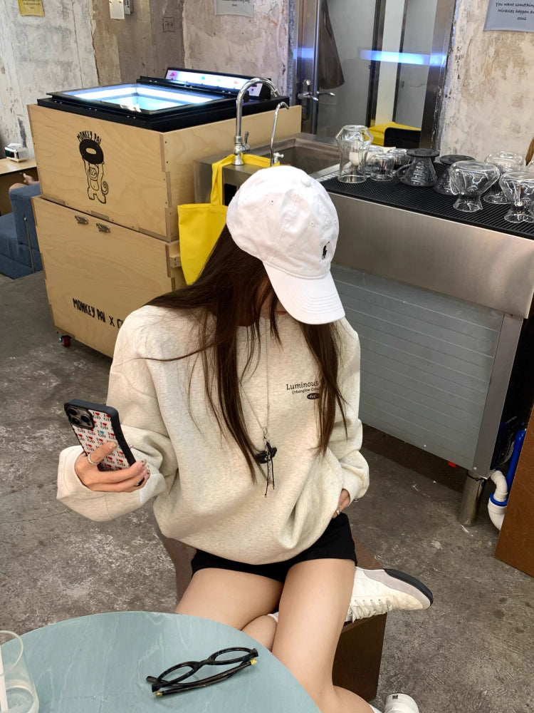 ロゴ スウェット レディース 韓国 ファッション アメカジ トレーナー オーバーサイズ シルエット