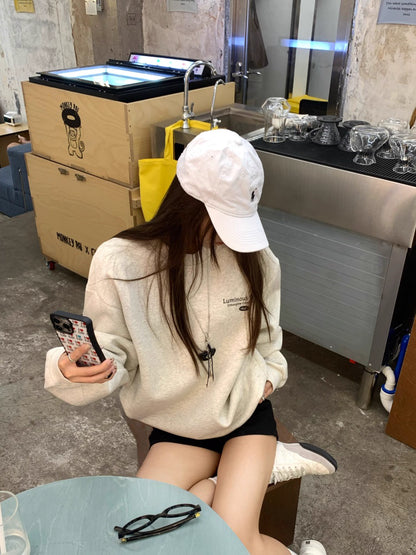 ロゴ スウェット レディース 韓国 ファッション アメカジ トレーナー オーバーサイズ シルエット
