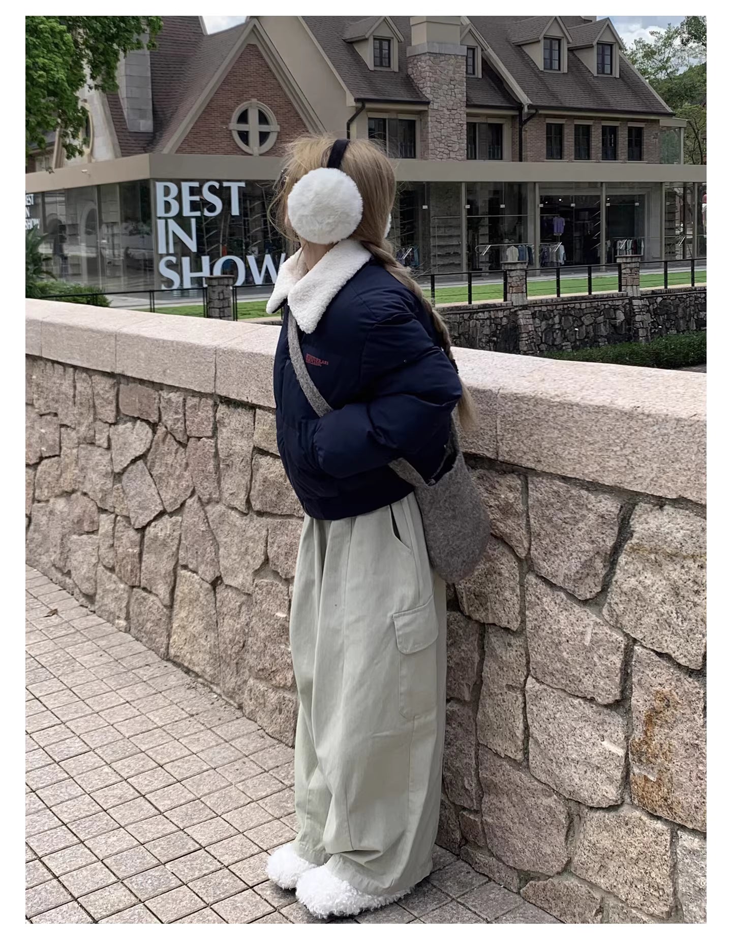 ボア襟  パフテット ジャケット エコダウン 中綿 ショートジャケット 韓国 ファッション レディース ボンバージャケット