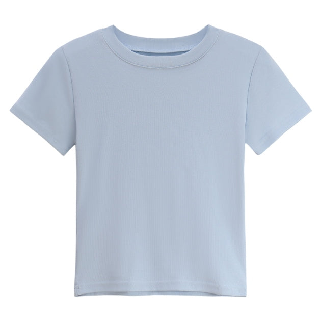 ミニ Tシャツ レディース 韓国 ファッション タイトＴ ミニマム Y2K ニュアンスカラー 半袖 夏 トップス チビＴ
