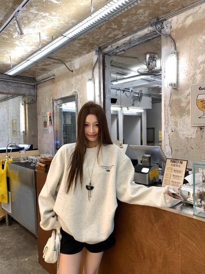 ロゴ スウェット レディース 韓国 ファッション アメカジ トレーナー オーバーサイズ シルエット