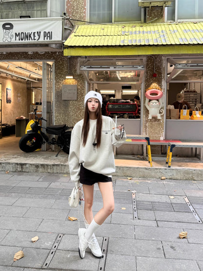ロゴ スウェット レディース 韓国 ファッション アメカジ トレーナー オーバーサイズ シルエット