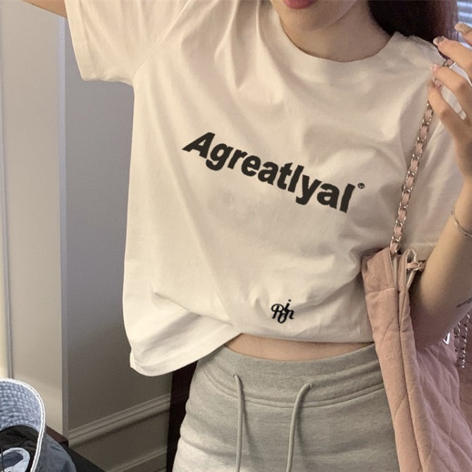 ロゴ Tシャツ レディース 韓国 ファッション オーバーサイズ ストリート 夏 半袖 T トップス – geeg