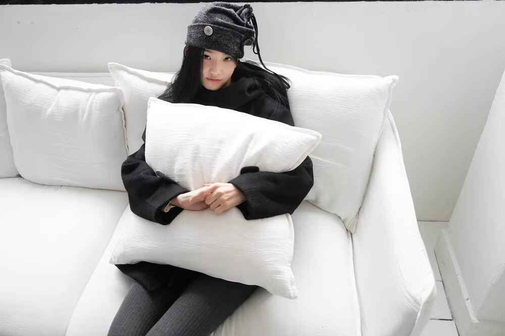 フード付 ミドルコート レディース 韓国ファッション 冬 ダブル Pコート